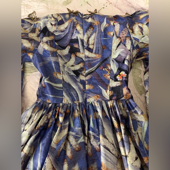 Zimmermann Purple Floral Long Sleeve Dress Size 0 - Picture 16 of 16